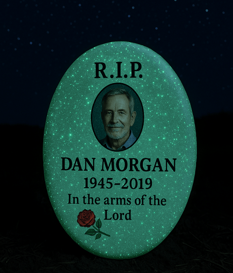 Glowing Personalized Memorial Stone - Lasting Tribute Gift - Memorialine