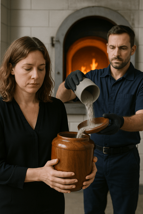 Handcrafted Wooden Urn for Ashes - Premium Memorial Set - Memorialine
