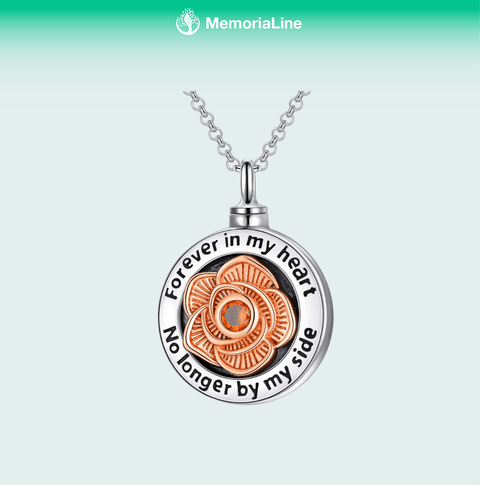 Heart Urn Necklace for Ashes 925 Sterling Silver, - Memorialine