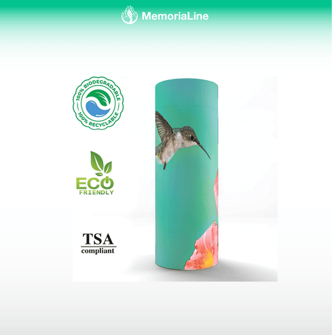 Hummingbird Biodegradable Scattering Urn for Human Ashes - Memorialine