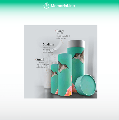 Hummingbird Biodegradable Scattering Urn for Human Ashes - Memorialine