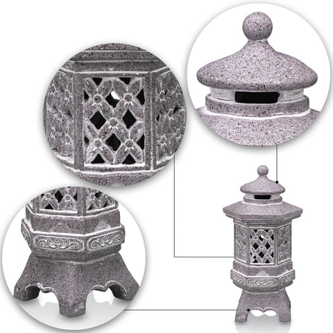 Pagoda Garden Statues with Solar Lights - Memorialine