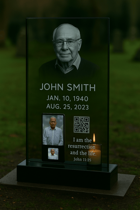 Personalized Acrylic Memorial Headstone - Memorialine