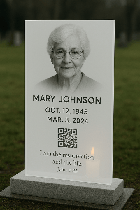 Personalized Acrylic Memorial Headstone - Memorialine