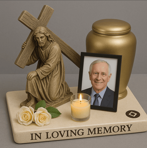 Personalized Memorial Set with Urn and Candle - Memorialine
