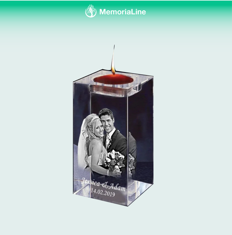 Personalized Photo Crystal Candle Holder