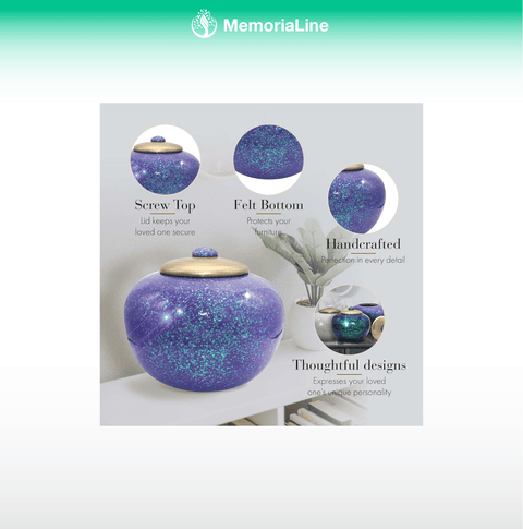 Purple Cremation Urns for Women - Memorialine