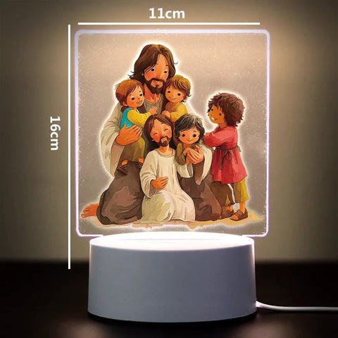 Religion 3D Night Light for Home Room Decoration Nightlight Usb Atmosphere Table Lamp - Memorialine