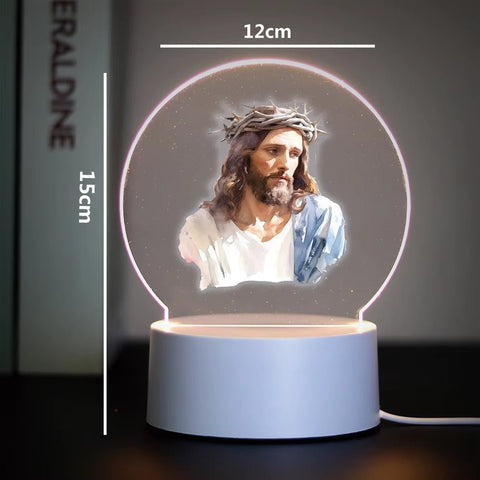 Religion 3D Night Light for Home Room Decoration Nightlight Usb Atmosphere Table Lamp - Memorialine