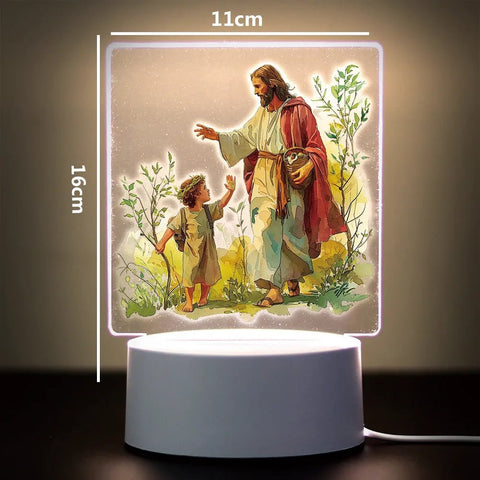Religion 3D Night Light for Home Room Decoration Nightlight Usb Atmosphere Table Lamp - Memorialine