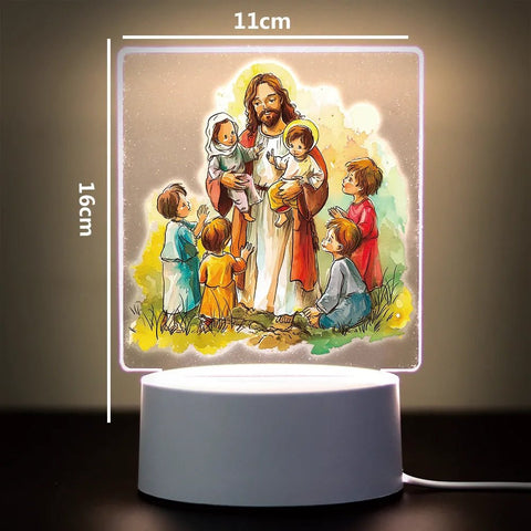 Religion 3D Night Light for Home Room Decoration Nightlight Usb Atmosphere Table Lamp - Memorialine