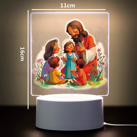 Religion 3D Night Light for Home Room Decoration Nightlight Usb Atmosphere Table Lamp - Memorialine