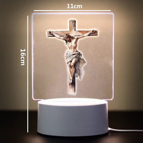 Religion 3D Night Light for Home Room Decoration Nightlight Usb Atmosphere Table Lamp - Memorialine