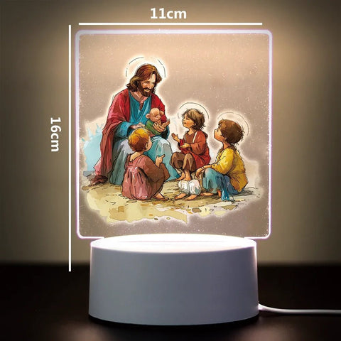 Religion 3D Night Light for Home Room Decoration Nightlight Usb Atmosphere Table Lamp - Memorialine