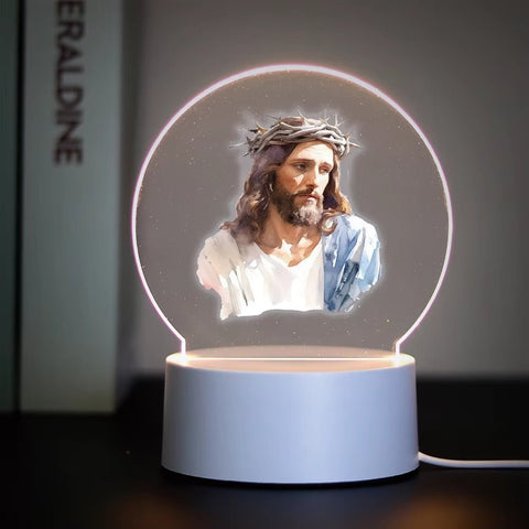 Religion 3D Night Light for Home Room Decoration Nightlight Usb Atmosphere Table Lamp - Memorialine