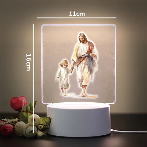 Religion 3D Night Light for Home Room Decoration Nightlight Usb Atmosphere Table Lamp - Memorialine