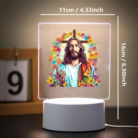 Religion 3D Night Light for Home Room Decoration Nightlight Usb Atmosphere Table Lamp - Memorialine