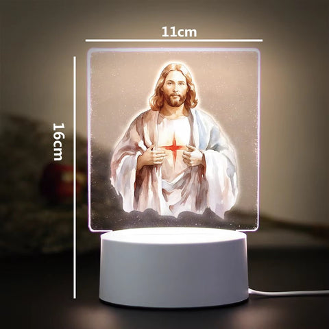 Religion 3D Night Light for Home Room Decoration Nightlight Usb Atmosphere Table Lamp - Memorialine