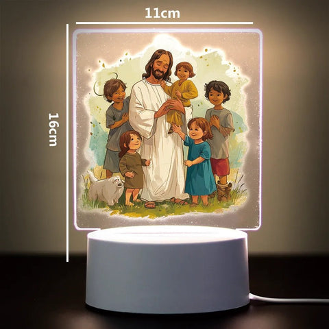 Religion 3D Night Light for Home Room Decoration Nightlight Usb Atmosphere Table Lamp - Memorialine