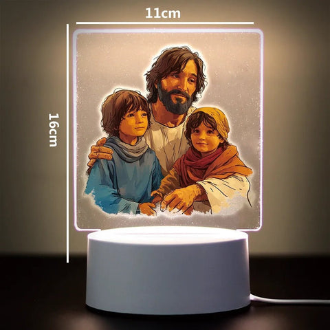 Religion 3D Night Light for Home Room Decoration Nightlight Usb Atmosphere Table Lamp - Memorialine