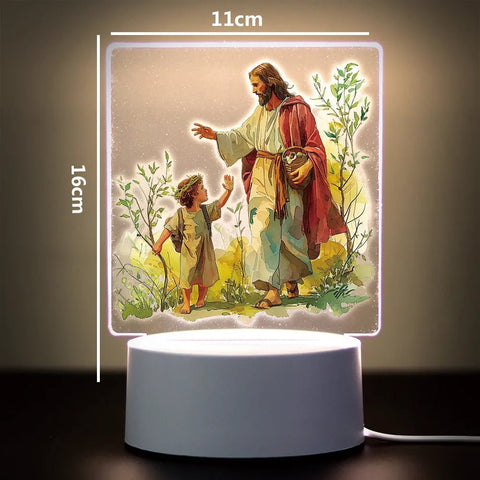 Religion 3D Night Light for Home Room Decoration Nightlight Usb Atmosphere Table Lamp - Memorialine