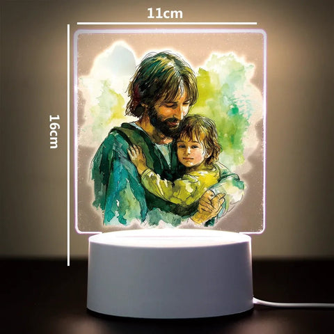 Religion 3D Night Light for Home Room Decoration Nightlight Usb Atmosphere Table Lamp - Memorialine