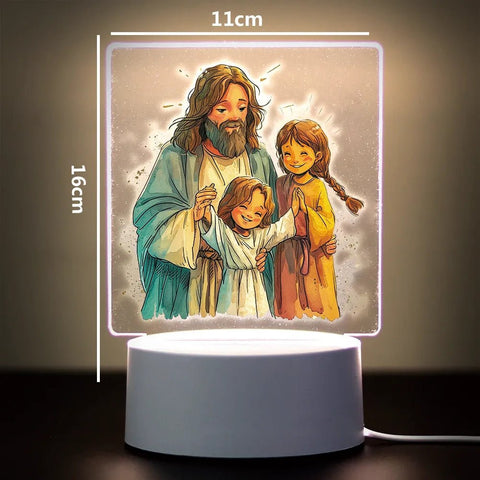 Religion 3D Night Light for Home Room Decoration Nightlight Usb Atmosphere Table Lamp - Memorialine