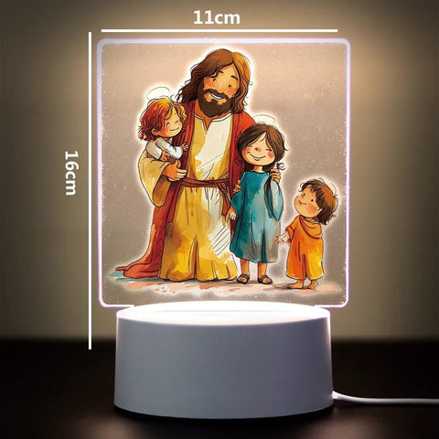 Religion 3D Night Light for Home Room Decoration Nightlight Usb Atmosphere Table Lamp - Memorialine
