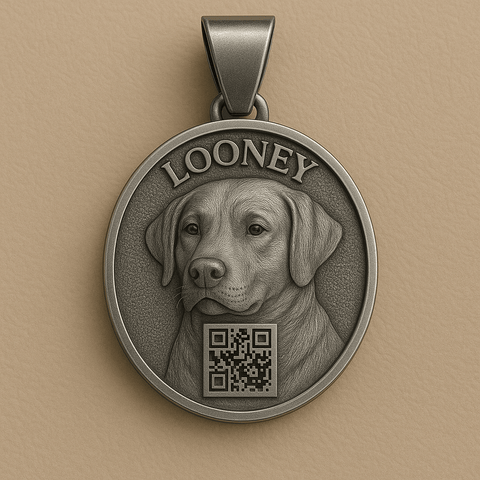 Silver Pendant for Pet Memorial – "Loni" - Memorialine