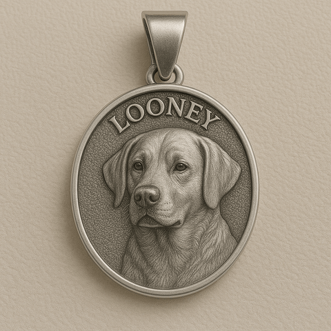 Silver Pendant for Pet Memorial – "Loni" - Memorialine