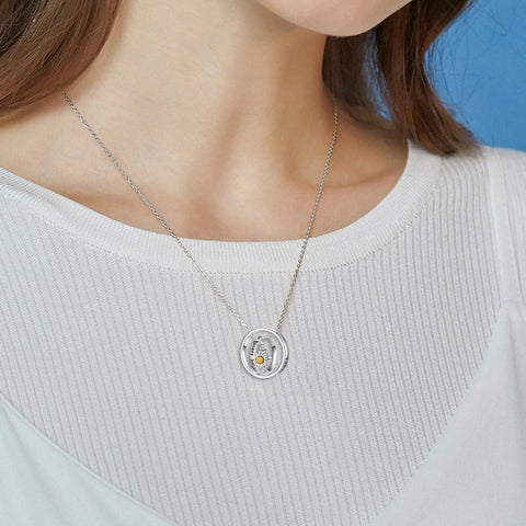 Sunflower Urn Necklace for Ashes - Memorialine