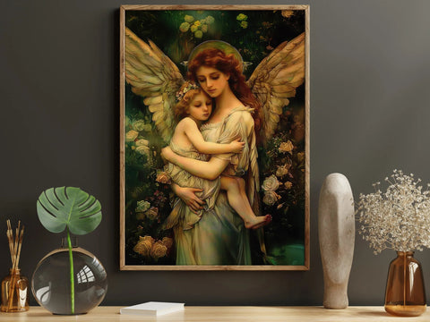 Vintage Catholic Poster Print Jesus Wall Art Holy Mother Maria Canvas Painting Living Room Bedroom Decoration - Memorialine