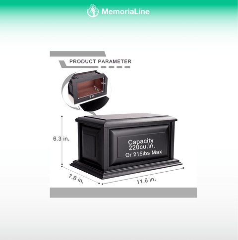 Wooden Cremation Urn – Adult Size - Memorialine