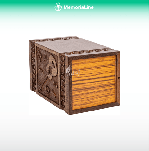 Wooden Guitar Cremation Urn for Ashes – Adult & Pet Memorial Urn - Memorialine